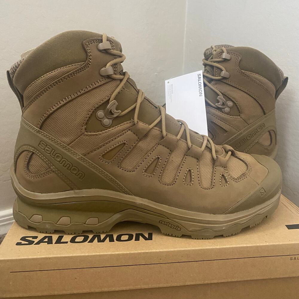 NWT Salomon Quest 4D Forces 2 Mens Size 11.5 Boots Coyote Brown Tactical